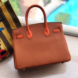 Replica Hermes Brown Orange Crocodile Leather Birkin 30 Bag