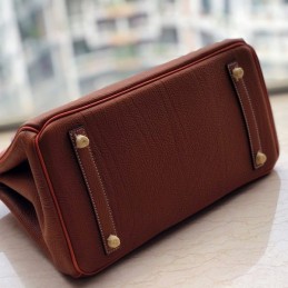 Replica Hermes Brown Orange Crocodile Leather Birkin 30 Bag