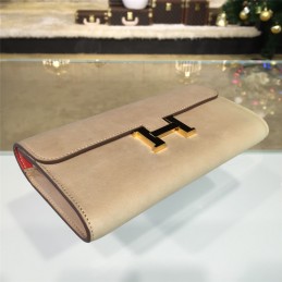 Replica Hermes Cream Constance Long Wallet