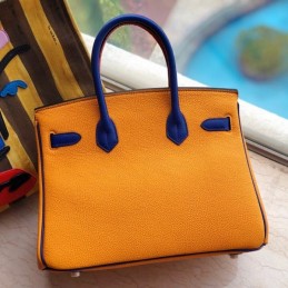 Replica Hermes Orange Gray Blue Crocodile Leather Birkin 30 Bag