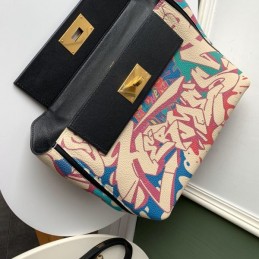 Replica Hermes Multicolor Print Kelly 2424 29 Bag