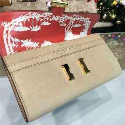 Replica Hermes Cream Constance Long Wallet