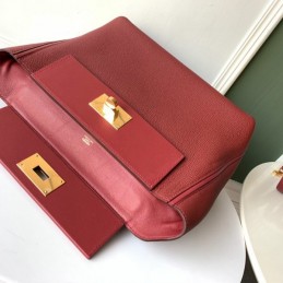 Replica Hermes Red Kelly 2424 29 Gold Hardware Bag