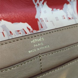 Replica Hermes Cream Constance Long Wallet