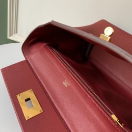Replica Hermes Red Kelly 2424 29 Gold Hardware Bag
