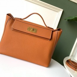 Replica Hermes Orange Kelly 2424 29 Gold Hardware Bag