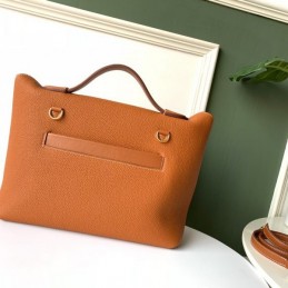 Replica Hermes Orange Kelly 2424 29 Gold Hardware Bag