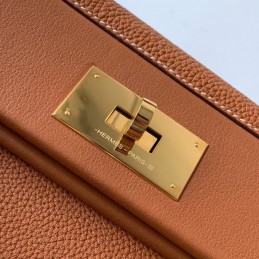 Replica Hermes Orange Kelly 2424 29 Gold Hardware Bag