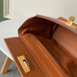 Replica Hermes Orange Kelly 2424 29 Gold Hardware Bag