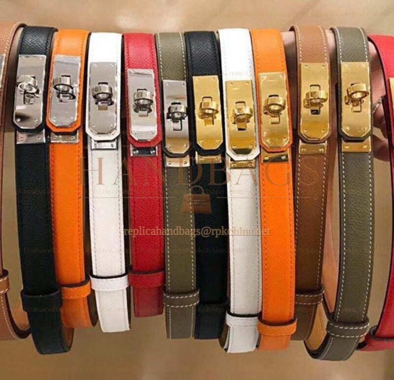 Replica Hermes Multicolor Leather H Buckle Belt Set