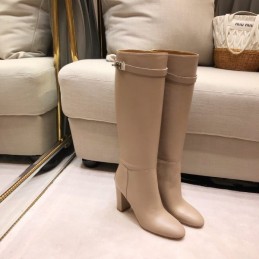 Replica Hermes Beige Knee High Riding Boot