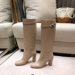 Replica Hermes Beige Knee High Riding Boot