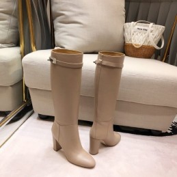 Replica Hermes Beige Knee High Riding Boot