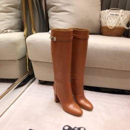 Replica Hermes Brown Knee High Riding Boot