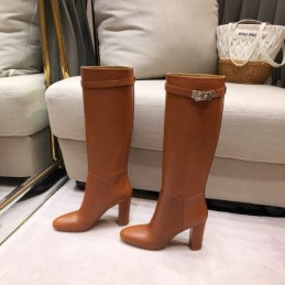 Replica Hermes Brown Knee High Riding Boot