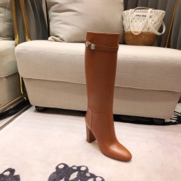 Replica Hermes Brown Knee High Riding Boot