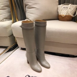 Replica Hermes Gray Knee High Riding Boot