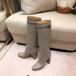 Replica Hermes Gray Knee High Riding Boot