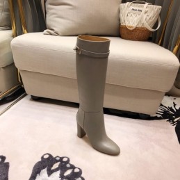 Replica Hermes Gray Knee High Riding Boot