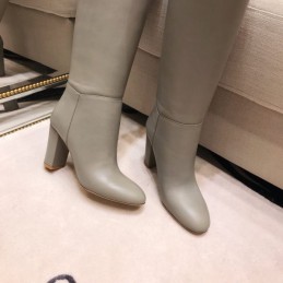 Replica Hermes Gray Knee High Riding Boot