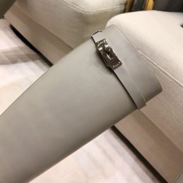 Replica Hermes Gray Knee High Riding Boot