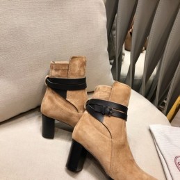 Replica Hermes Beige Suede Ankle Boot