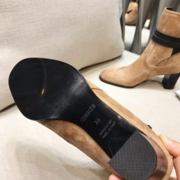 Replica Hermes Beige Suede Ankle Boot
