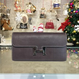 Replica Hermes Gray Constance Long Wallet