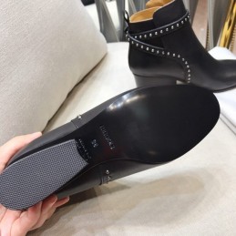 Replica Hermes Black Studded Ankle Boot