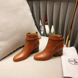 Replica Hermes Tan Leather Ankle Boot