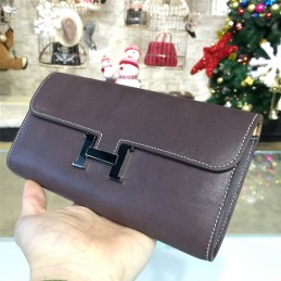 Replica Hermes Gray Constance Long Wallet