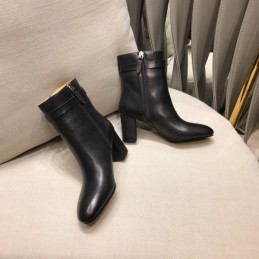Replica Hermes Black Heeled Ankle Boot
