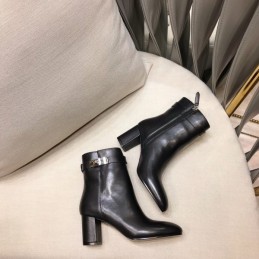 Replica Hermes Black Heeled Ankle Boot