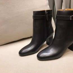 Replica Hermes Black Heeled Ankle Boot