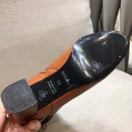 Replica Hermes Brown Heeled Ankle Boot