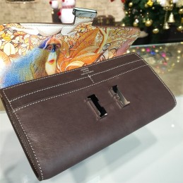 Replica Hermes Gray Constance Long Wallet