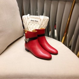 Replica Hermes Red Ankle Boot