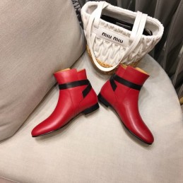Replica Hermes Red Ankle Boot