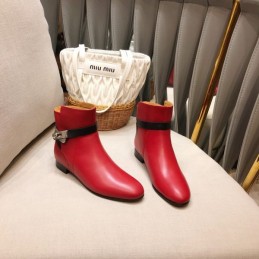 Replica Hermes Red Ankle Boot