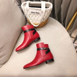 Replica Hermes Red Ankle Boot