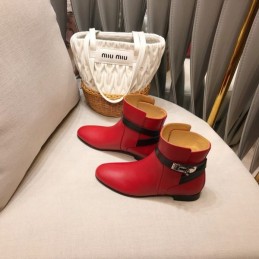 Replica Hermes Red Ankle Boot