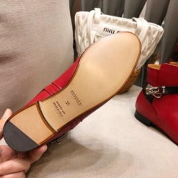 Replica Hermes Red Ankle Boot