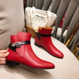 Replica Hermes Red Ankle Boot