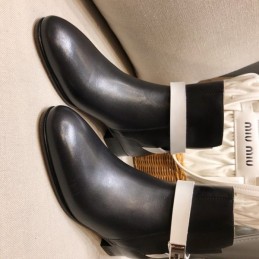 Replica Hermes Black Cuff Ankle Boot