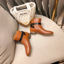 Replica Hermes Brown Cuff Ankle Boot