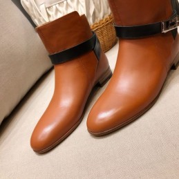 Replica Hermes Brown Cuff Ankle Boot