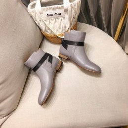 Replica Hermes Gray Cuff Ankle Boot