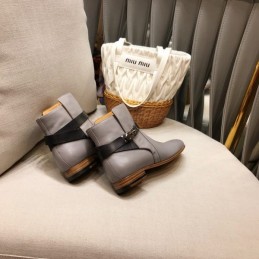 Replica Hermes Gray Cuff Ankle Boot