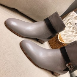 Replica Hermes Gray Cuff Ankle Boot