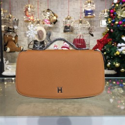 Replica Hermes Tan H Leather Wallet
